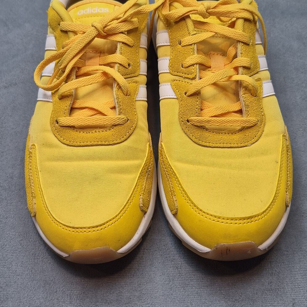 Adidas Sneakers Yellow Neo Striped Lace Up Casual Retro Shoes EG4213 Womens 10 - Picture 5 of 9